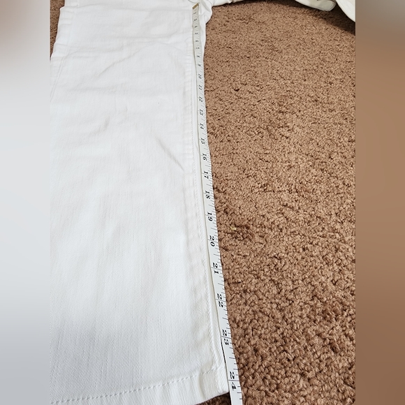 Calvin Klein Straight Leg Jeans Women's 12 White High Rise Denim Ankle N… - Picture 9 of 11